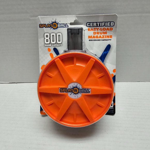 New Splat R Ball Orange 800 Round Water Bead Drum Magazine for Blasters - Picture 2 of 13